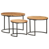 Tables gigognes 3 pcs Bois d'acacia massif