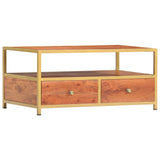 Table basse 90 x 50 x 40 cm Bois d'acacia massif