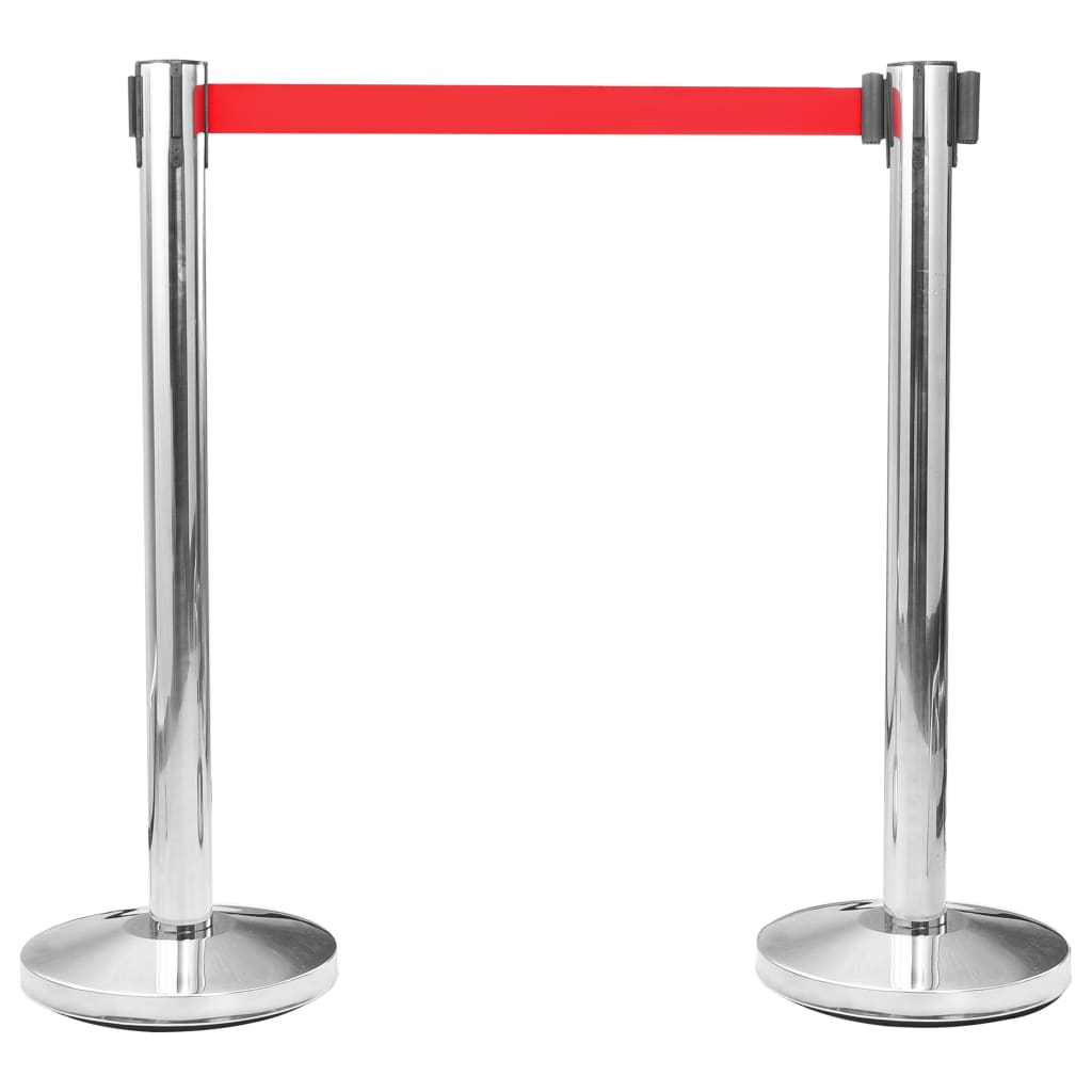 Barrière à bande rétractable 200 cm Rouge