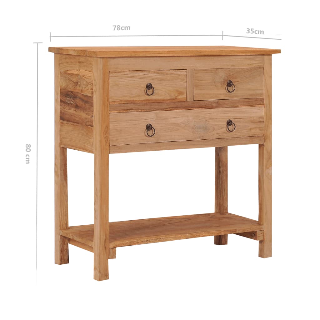 Buffet 78x35x80 cm bois de teck massif