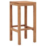 Tabourets de bar lot de 4 bois de teck massif