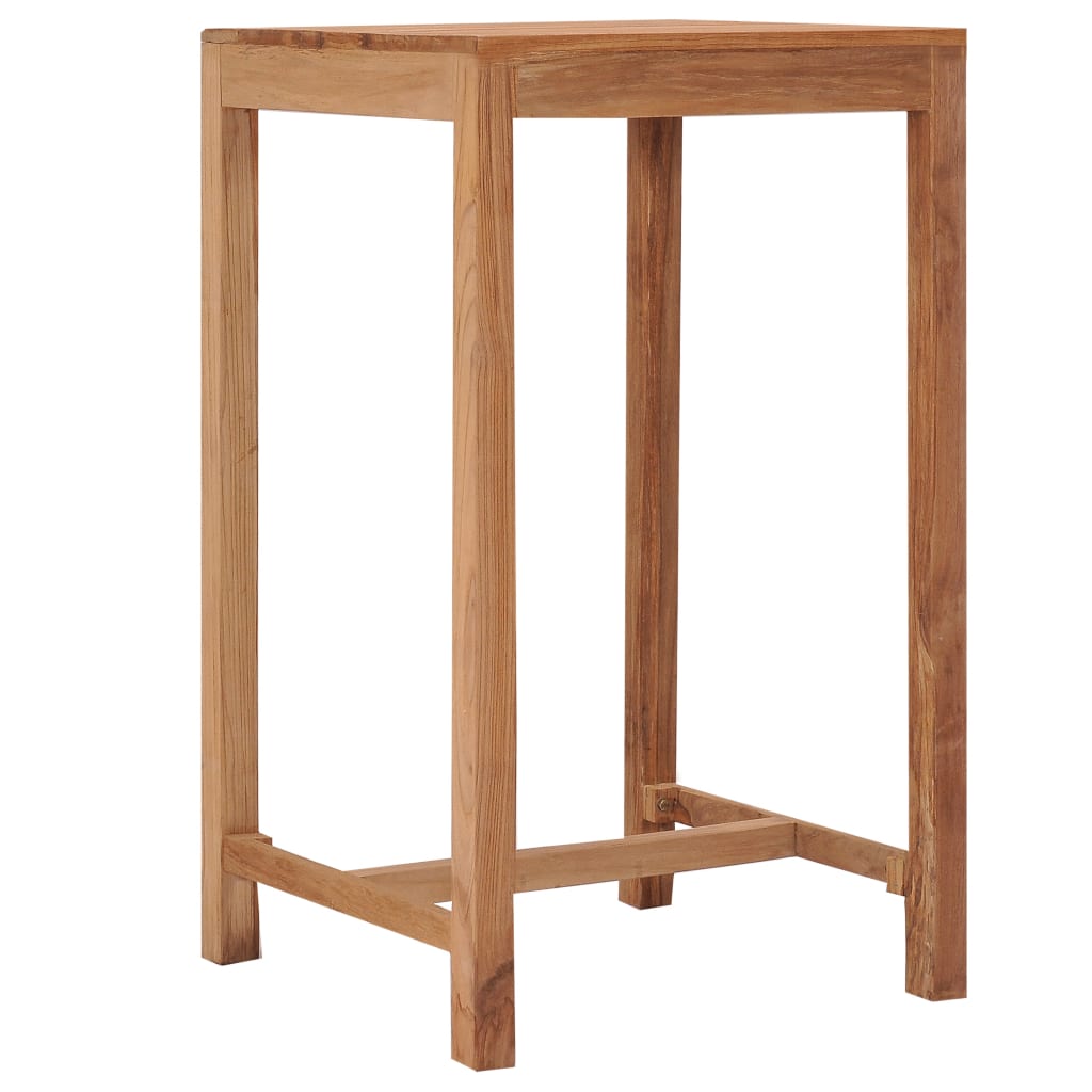 Table de bar de jardin 60x60x105 cm bois de teck solide