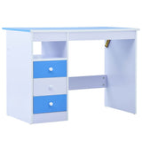 Bureau pour enfants Inclinable Bleu et blanc