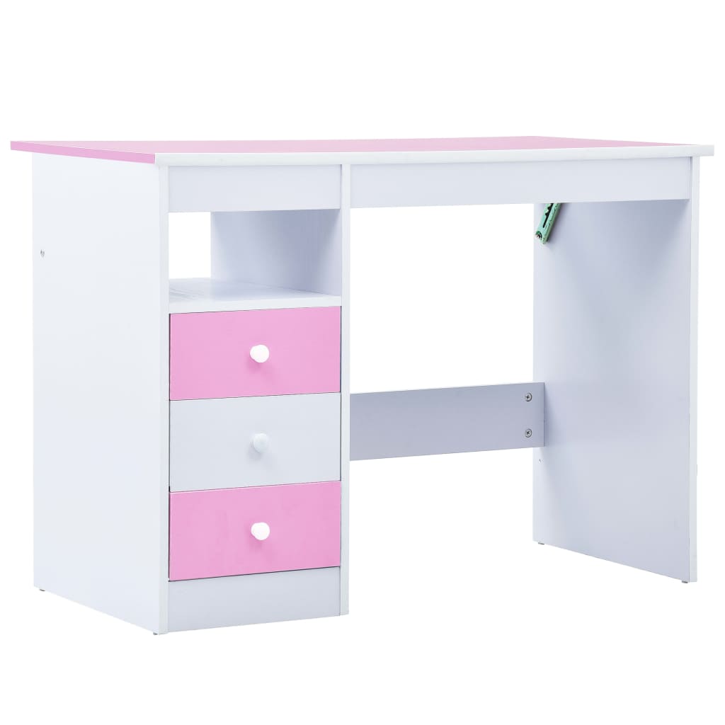 Bureau pour enfants Inclinable Rose et blanc