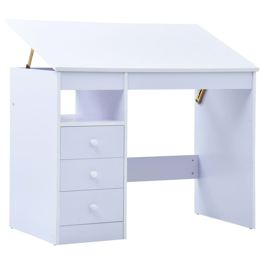 White Tilting Children's Desk