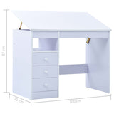 White Tilting Children's Desk