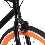 Vélo à pignon fixe noir et orange 700c 55 cm