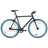 Schwarz-blaues 700c 51 cm Fixed-Gear-Fahrrad