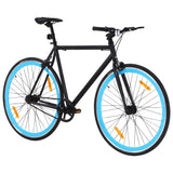 Schwarz-blaues 700c 51 cm Fixed-Gear-Fahrrad