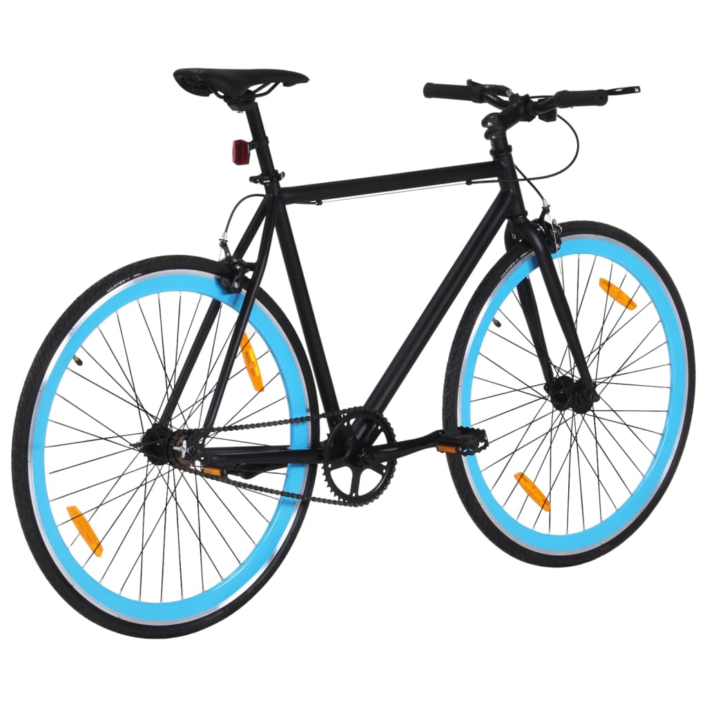 Schwarz-blaues 700c 51 cm Fixed-Gear-Fahrrad