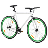 Vélo à pignon fixe blanc et vert 700c 51 cm