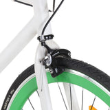 Vélo à pignon fixe blanc et vert 700c 51 cm