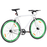 Vélo à pignon fixe blanc et vert 700c 59 cm