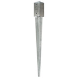 Ground stakes 2 pcs Silver 7x7x75 cm Galvanized steel