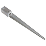 Ground stakes 2 pcs Silver 7x7x75 cm Galvanized steel