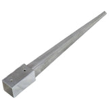 Ground stakes 2 pcs Silver 7x7x75 cm Galvanized steel