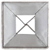 Ground stakes 2 pcs Silver 7x7x75 cm Galvanized steel