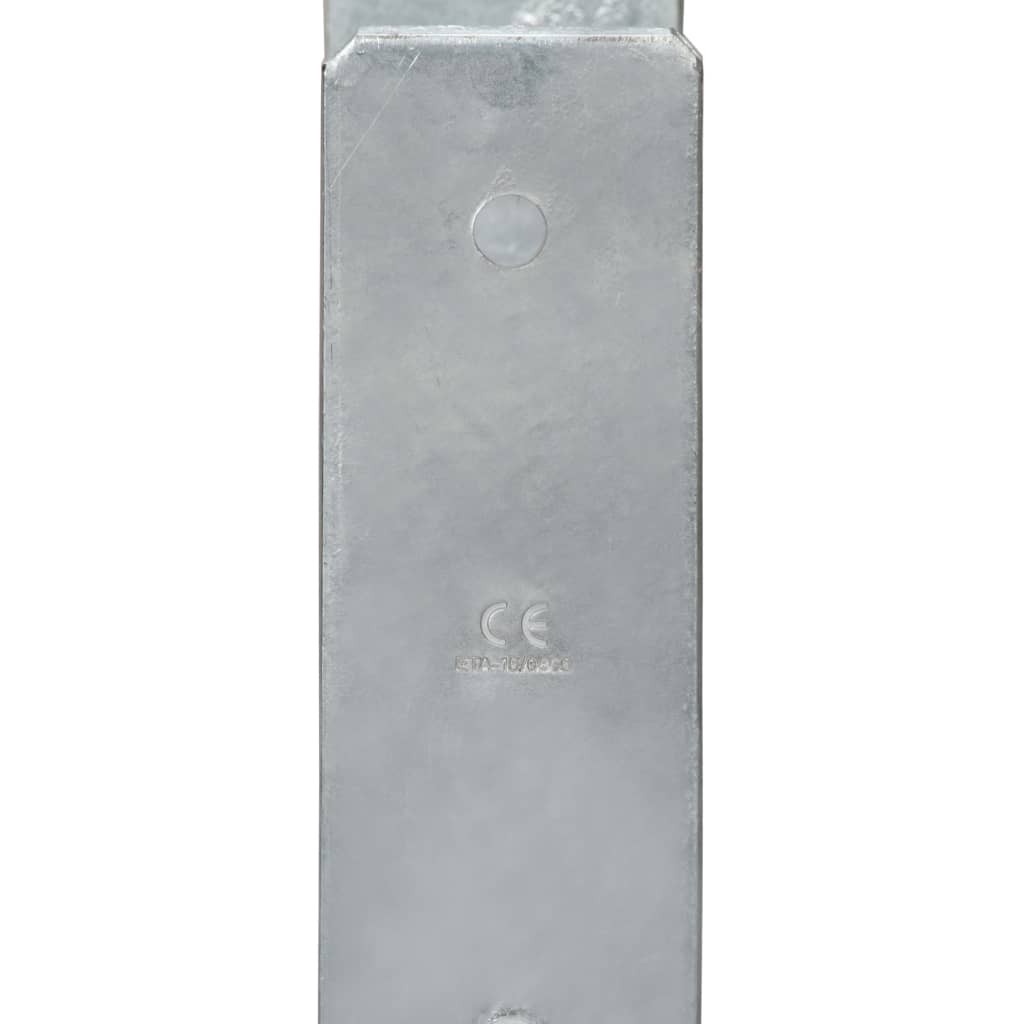 Fence Posts 6 pcs Silver 7x6x60 cm Galvanized Steel