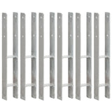 Fence Posts 6 pcs Silver 8x6x60 cm Galvanized Steel