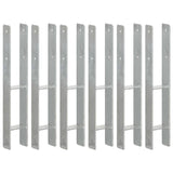 Fence Posts 6 pcs Silver 9x6x60 cm Galvanized Steel