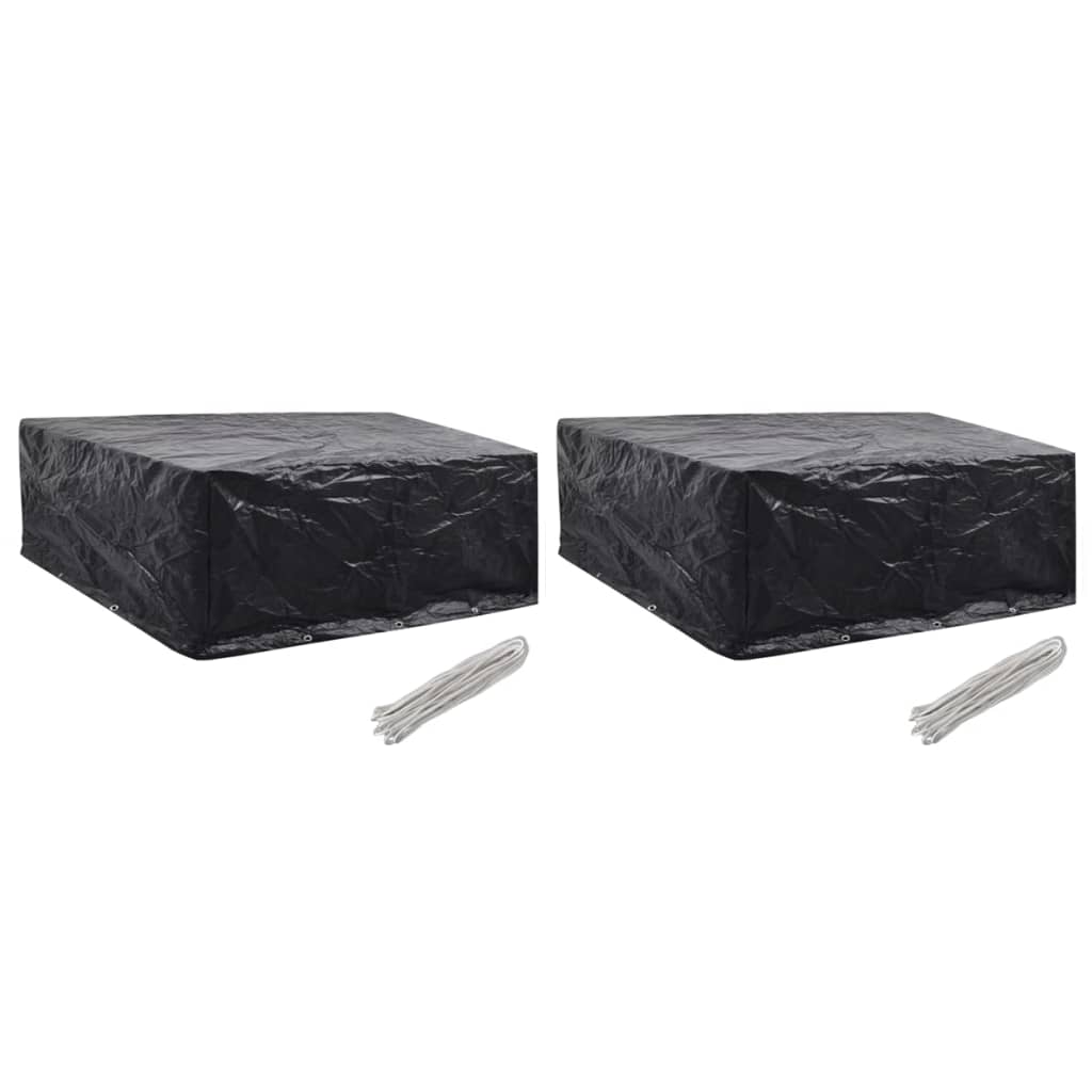 Housses de salon de jardin 2 pcs 10 œillets 260x260x90 cm