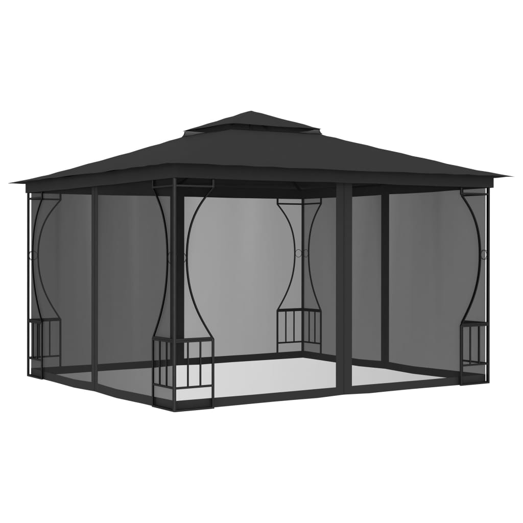 Arbour with mosquito net 300x300x265 cm Anthracite