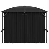 Arbour with curtains 300x300x265 cm Anthracite