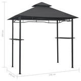 Belvédère de barbecue 240x150x255 cm Anthracite Acier