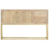 golden sideboard 120x30x75 cm solid mango wood