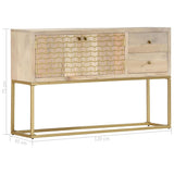 golden sideboard 120x30x75 cm solid mango wood