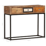 Console table Gold 90x30x75 cm Solid reclaimed wood