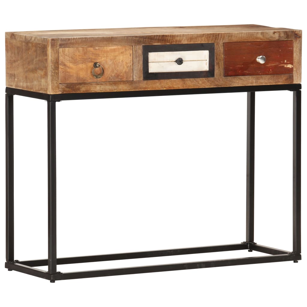 Table console Doré 90x30x75 cm Bois de récupération massif