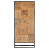 Armoire à tiroirs 45 x 30 x 100 cm Bois de récupération massif