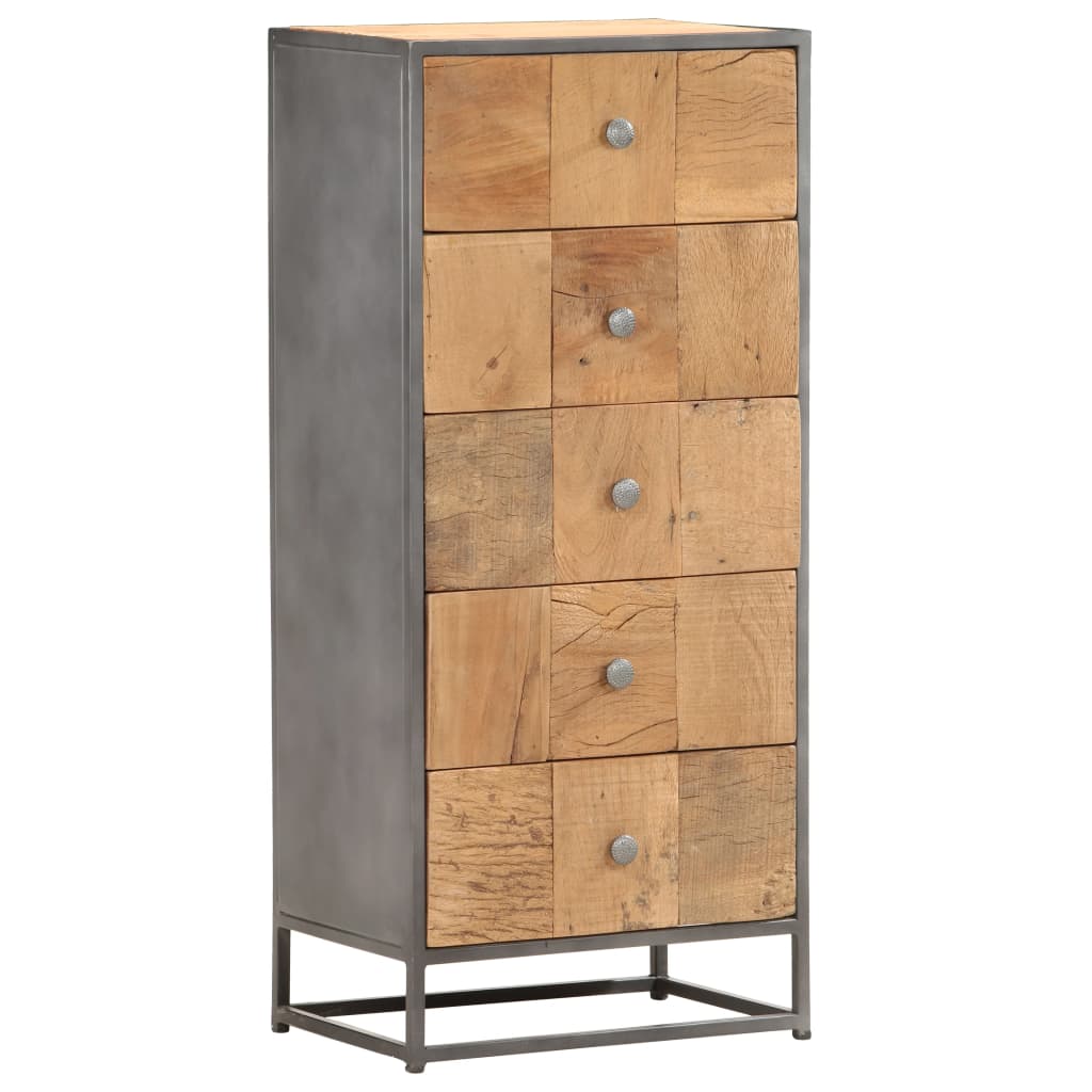 Armoire à tiroirs 45 x 30 x 100 cm Bois de récupération massif