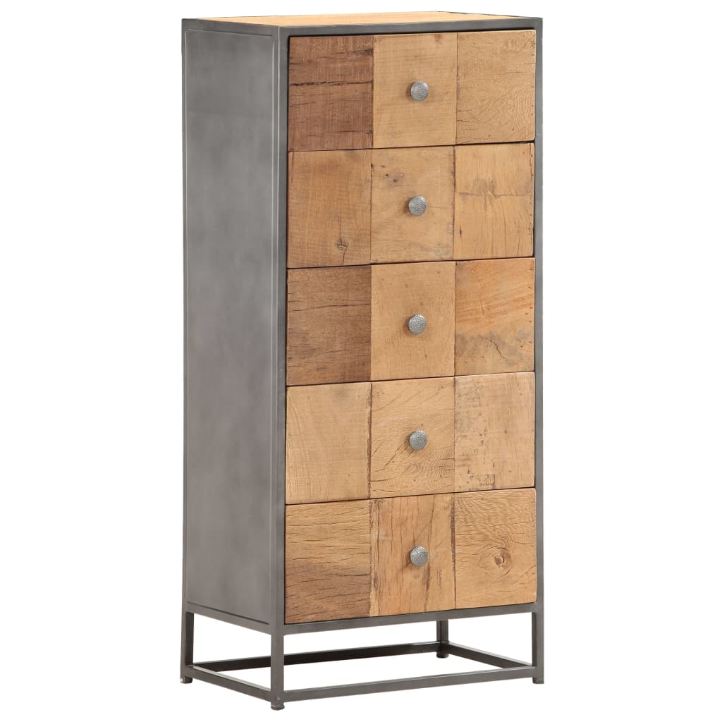 Armoire à tiroirs 45 x 30 x 100 cm Bois de récupération massif