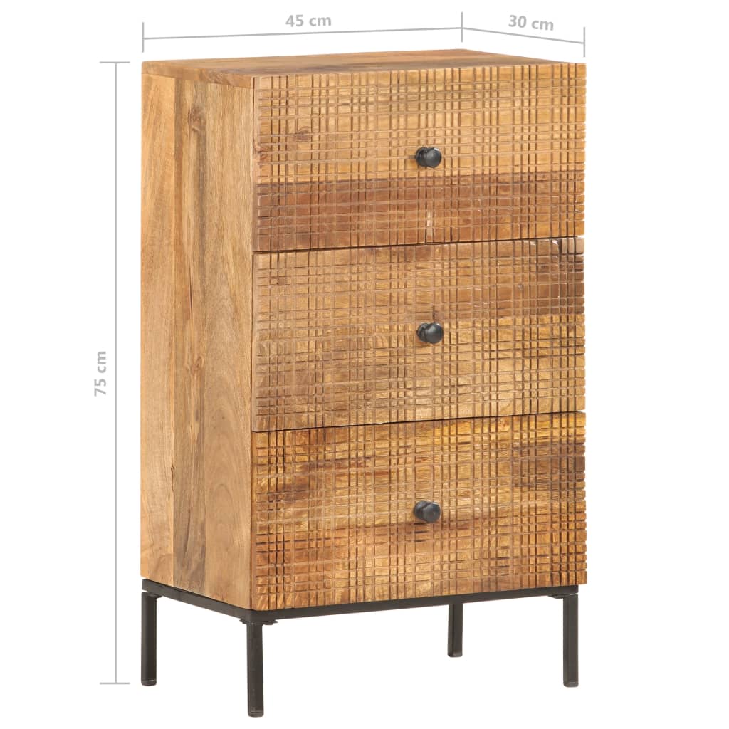 Buffet 45x30x75 cm Bois de manguier massif