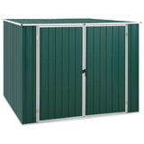 Green garden shed 195x198x159 cm Galvanized steel