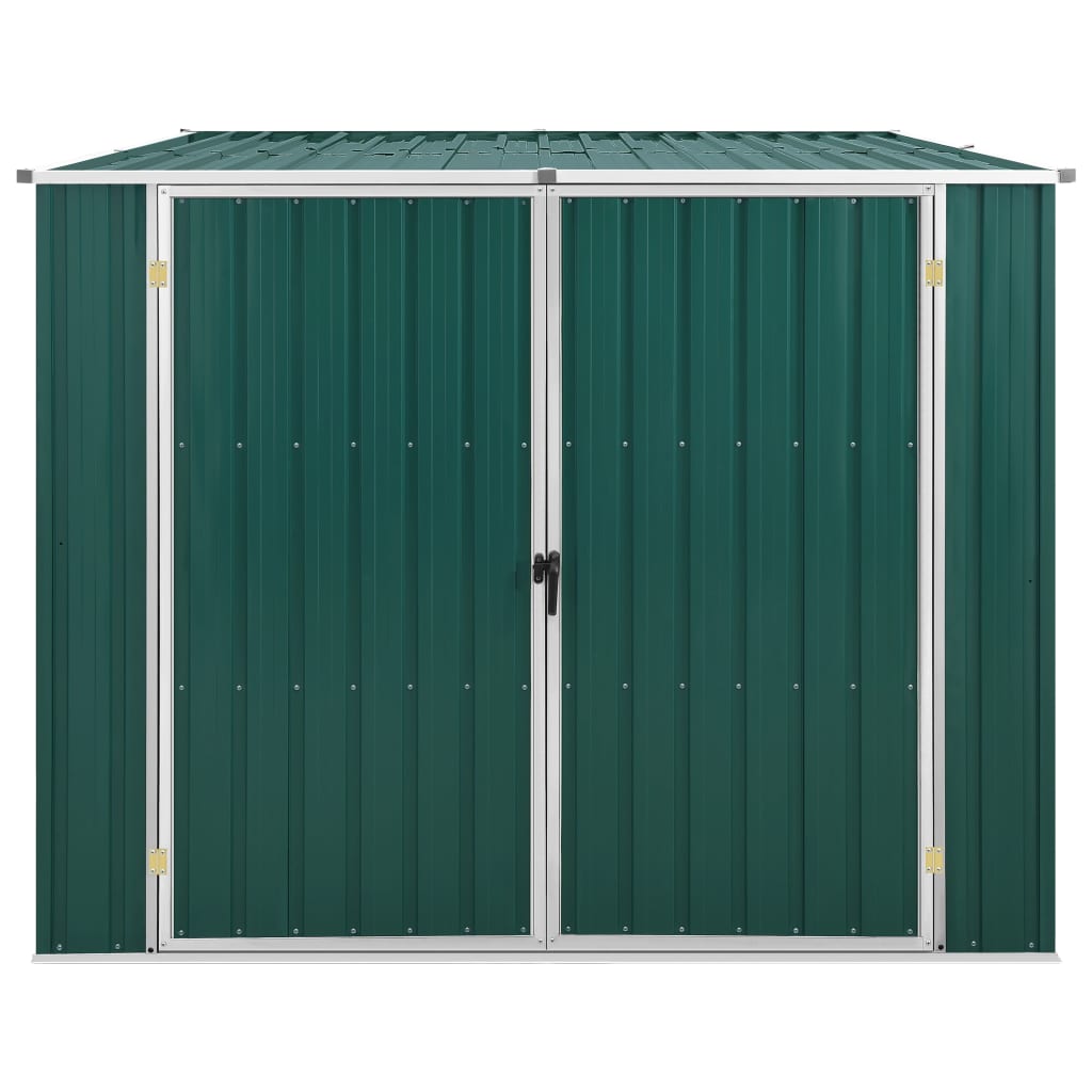 Green garden shed 195x198x159 cm Galvanized steel