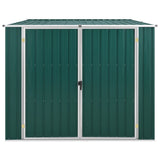 Green garden shed 195x198x159 cm Galvanized steel