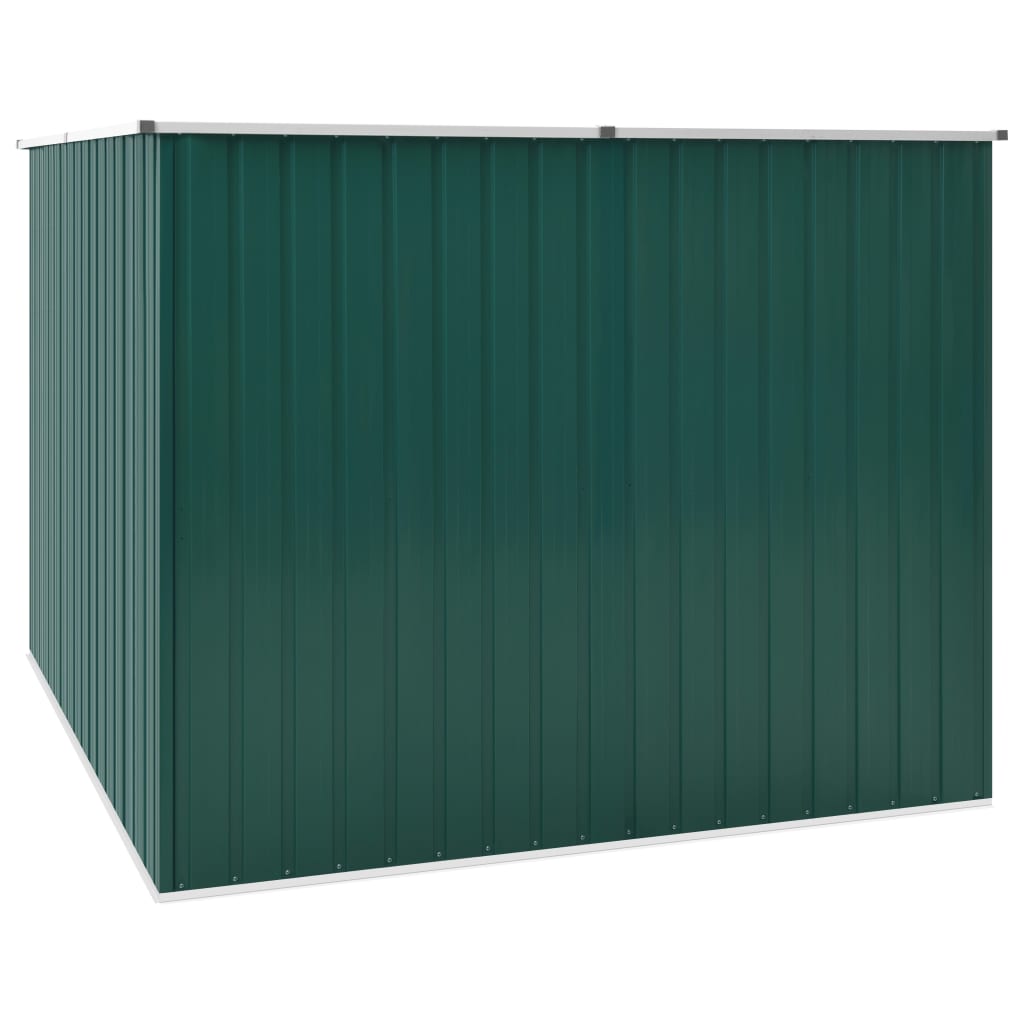 Green garden shed 195x198x159 cm Galvanized steel