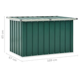 Boîte de rangement de jardin Vert 109x67x65 cm