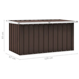 Garten-Aufbewahrungsbox Braun 129x67x65 cm