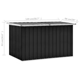 Boîte de rangement de jardin Anthracite 149x99x93 cm