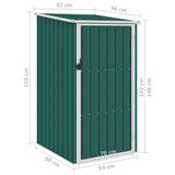 Green garden shed 87x98x159 cm Galvanized steel