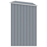 Garden wood shed Grey 245x98x159 cm Galvanized steel