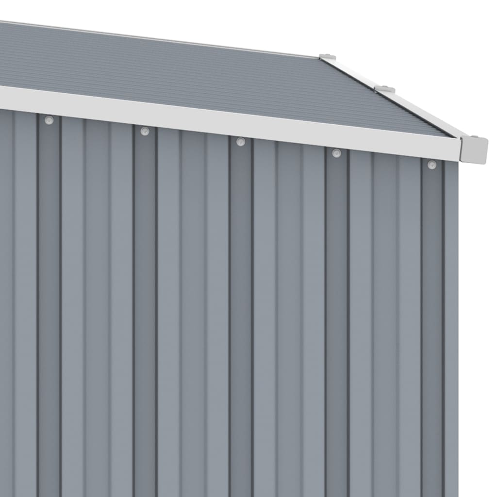 Garden wood shed Grey 245x98x159 cm Galvanized steel