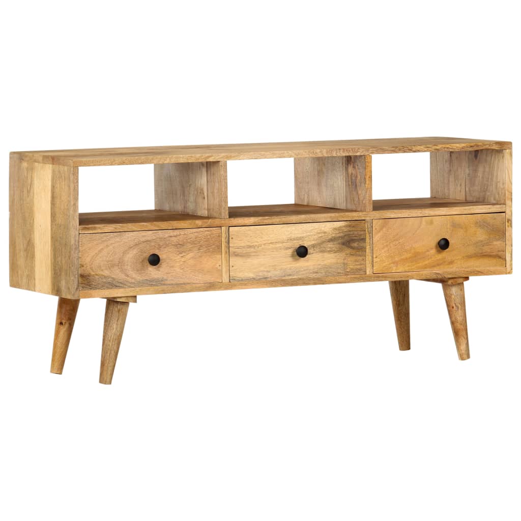 Meuble TV 110x36x50 cm Bois massif de manguier