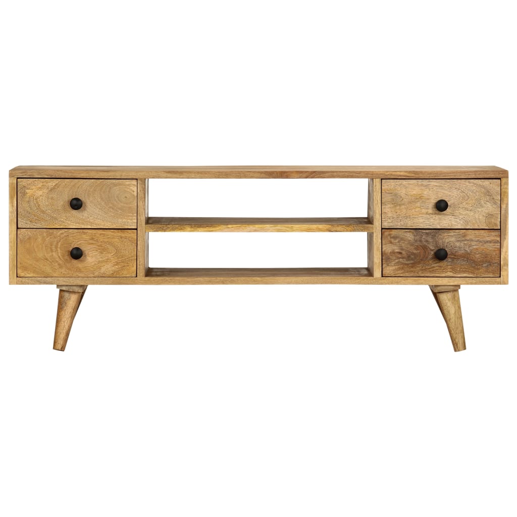 Meuble TV 110x35x40 cm Bois massif de manguier