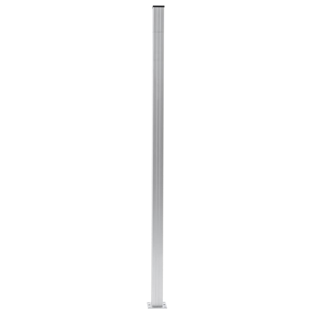 Zaunpfosten 3 Stück Aluminium 185 cm