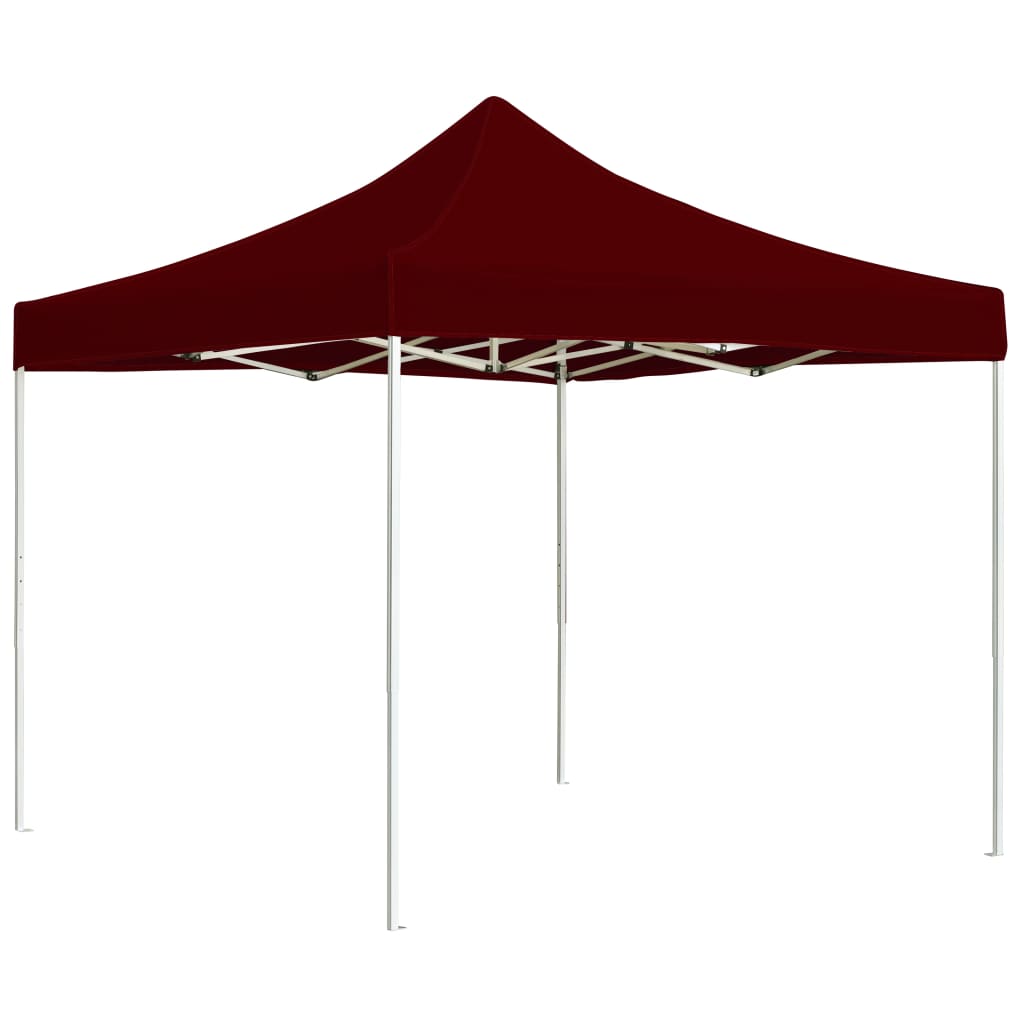 Tente de réception pliable Aluminium 2 x 2 m Bordeaux